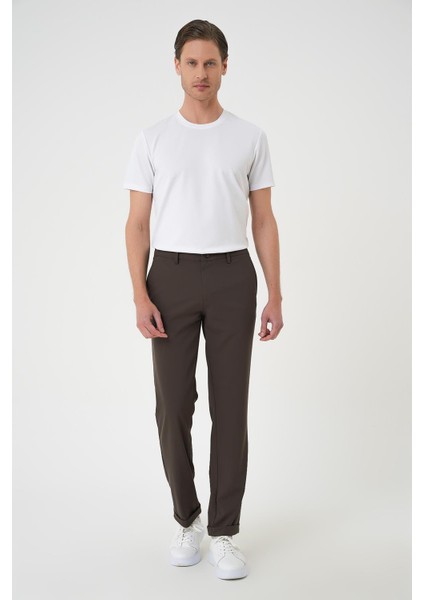 Comfort Fit Beli Lastikli Toprak Jogger Pantolon P 1185