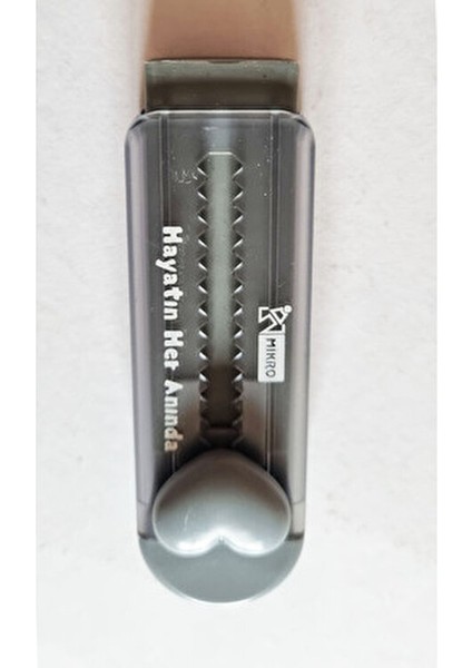 Kalpli Sürgülü Silgi Mikro Jumbo Falçata Silgi Push Eraser - Siyah fiyatları