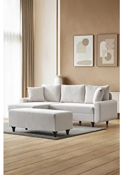 Corner Flavia Köşe Takımı Puflu