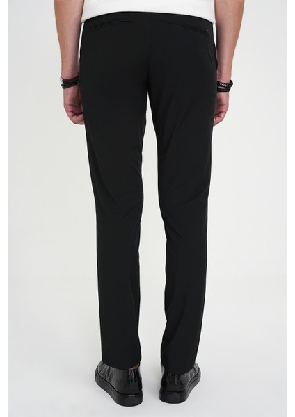 Comfort Fit Esnek Pamuk Spor Siyah Pantolon P 1190 indirimleri