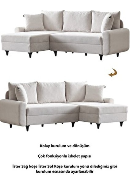 Corner Flavia Köşe Takımı Puflu indirimleri