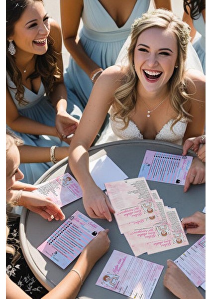 Bekarlığa Veda Partisi 54 Adet Oyun Kart Seti, Bride To Be Geline Eğlenceli Veda