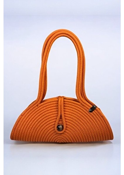 Mia Kadın Hasır Görünümlü Omuz Çantası Doğal Ahşap Boncuk Detaylı Basic Koleksiyon modelleri