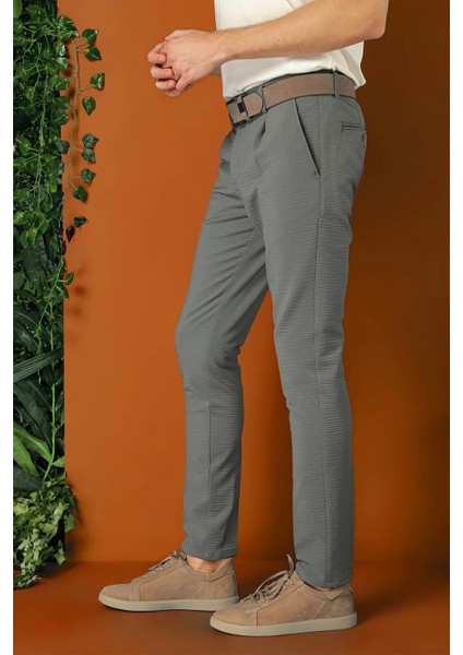 Comfort Fit Gofre Kumaş Pileli Pamuk Casuel Nefti Pantolon P 1148 fırsatları