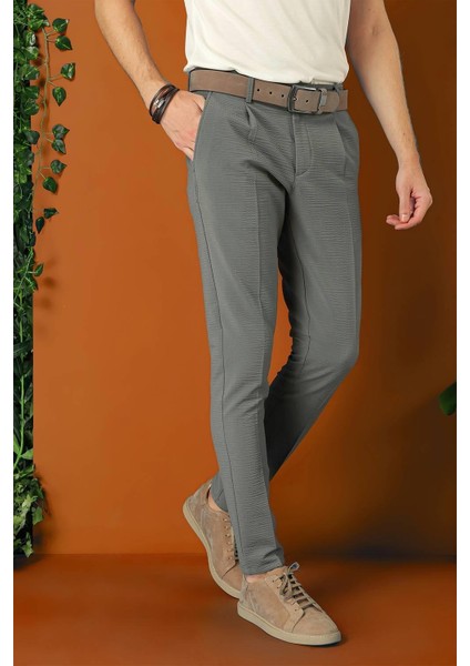 Comfort Fit Gofre Kumaş Pileli Pamuk Casuel Nefti Pantolon P 1148 indirimleri