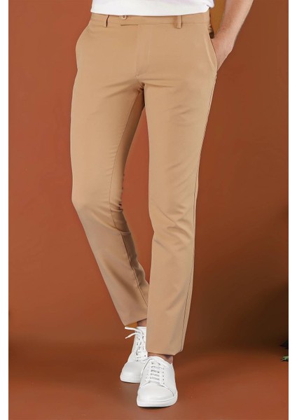 P 1123 Slim Fit Camel Spor Pantolon indirimleri