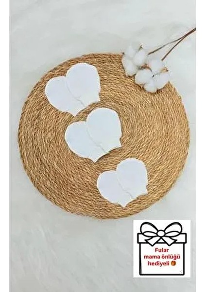 Unisex Bebek Yenidoğan Penye Organik Pamuklu Bebek Eldiveni 3 Çift Set - Beyaz
