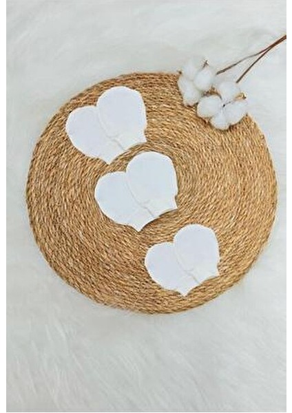 Unisex Bebek Yenidoğan Penye Organik Pamuklu Bebek Eldiveni 3 Çift Set - Beyaz fiyatları