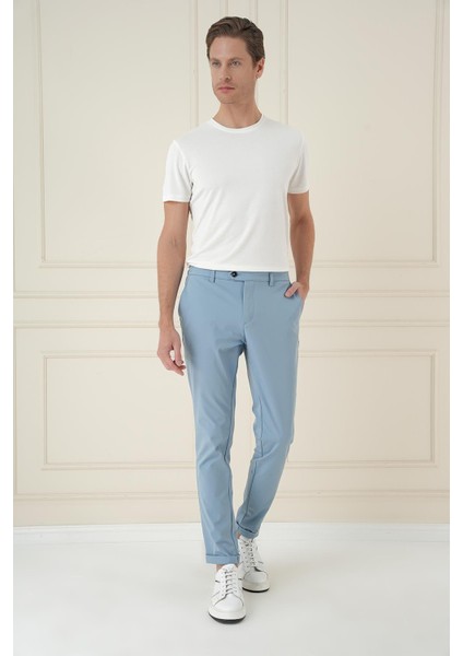 Comfort Fit Beli Lastikli Esnek Casuel Havacı Mavi Pantolon P 1173 fiyatları
