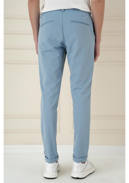 Comfort Fit Beli Lastikli Esnek Casuel Havacı Mavi Pantolon P 1173 indirimleri