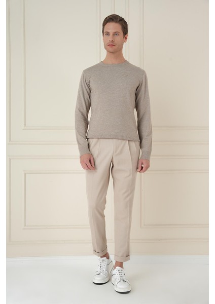 Tr 875 Slim Fit Taş Klasik Triko