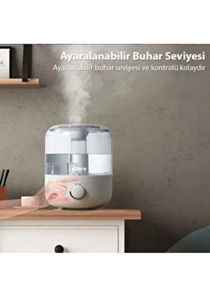 100 M2 Etkili Büyük Boy Yoğun Buhar Çıkışlı Buhar Makinası Hava Nemlendirici Çocuk Bebek Odası Için fırsatları