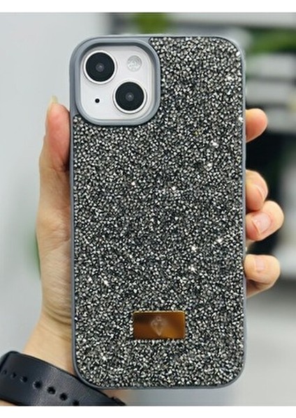 Iphone 13 - 14 ve 15 Uyumlu Elmastasarımlı Taşlı Işıltılı Parlak Pırlanta Silikon Kılıf modelleri