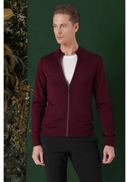 Tr 860 Slim Fit Bordo Klasik Triko