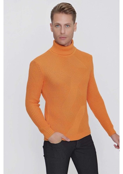 Tr 850 Slim Fit Oranj Klasik Triko