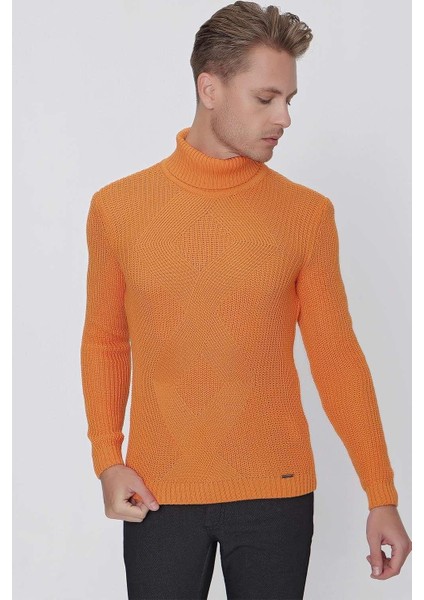 Tr 850 Slim Fit Oranj Klasik Triko modelleri