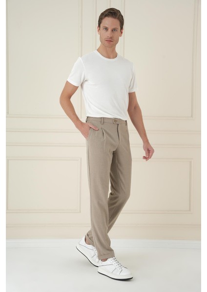 Comfort Fit Gofre Dokulu Beli Lastikli Pileli Bej Jogger Pantolon P 1174 fiyatları