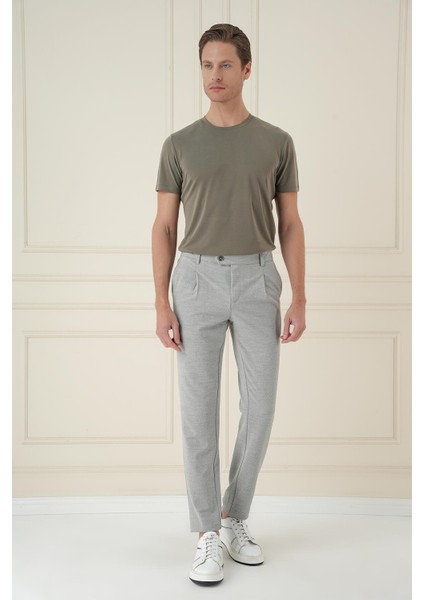 Comfort Fit Gofre Dokulu Beli Lastikli Pileli Gri Jogger Pantolon P 1174 fiyatları