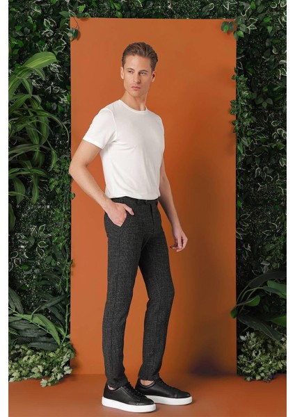 Comfort Fit Beli Lastikli Pötikareli Casuel Siyah Pantolon P 1149 fiyatları