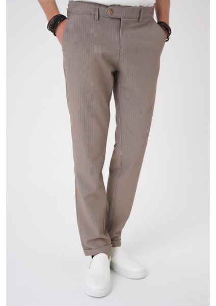 Comfort Fit Gofre Dokulu Beli Lastikli Vizon Jogger Pantolon P 1177 fırsatları