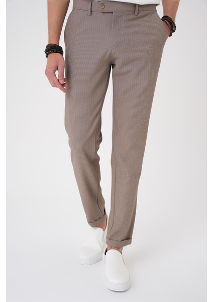 Comfort Fit Gofre Dokulu Beli Lastikli Vizon Jogger Pantolon P 1177 indirimleri