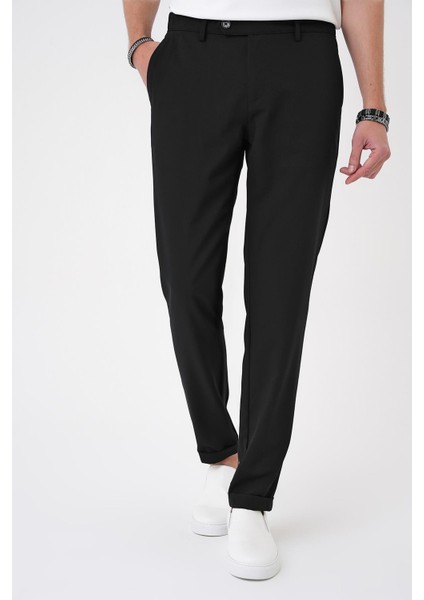 Comfort Fit Beli Lastikli Siyah Jogger Pantolon P 1184 modelleri