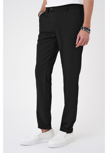 Comfort Fit Beli Lastikli Siyah Jogger Pantolon P 1184 fırsatları