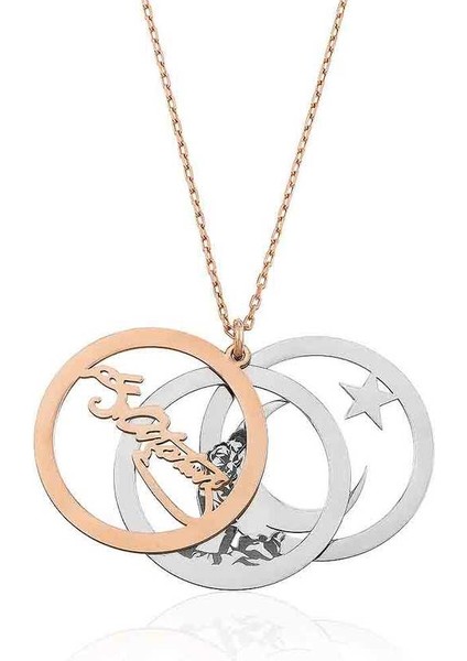 925 Ayar Orjinal Gümüş Atatürk Silueti Kolye fiyatları