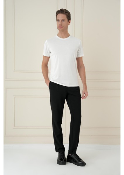 Comfort Fit Gofre Dokulu Beli Lastikli Pileli Siyah Jogger Pantolon P 1174 fiyatları