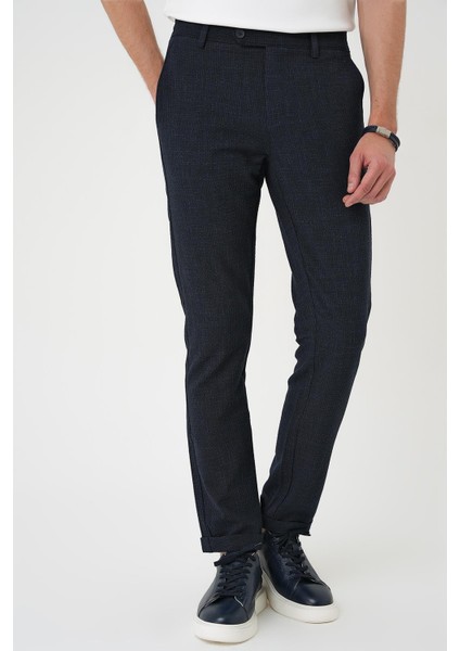 Comfort Fit Beli Lastikli Pötikareli Casuel Lacivert 2 Pantolon P 1149 fırsatları