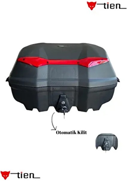 Tien 52 Litre Motosiklet Çantası - Otomatik Kilit - Siyah