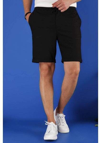 033 Slim Fit Siyah Bermuda modelleri