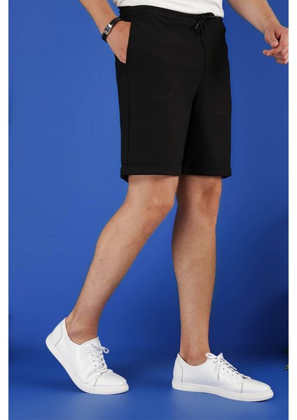033 Slim Fit Siyah Bermuda fırsatları