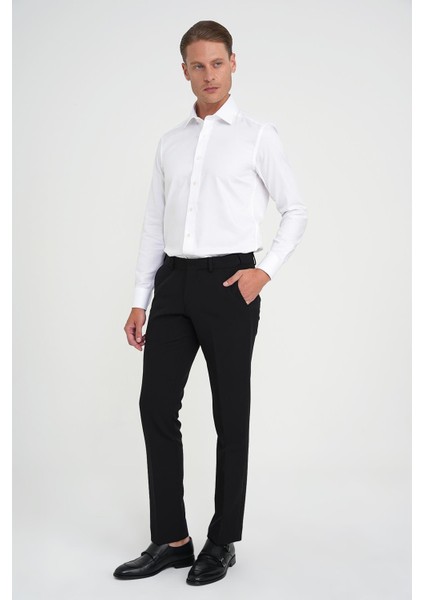 Comfort Fit Beli Lastikli Esnek Siyah Pantolon P 1169 fiyatları
