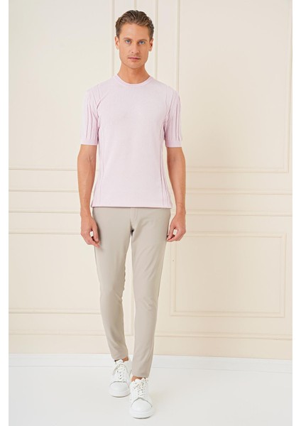 Slim Fit Yan Cepli Düz Esnek Casuel Koyu Bej Pantolon P 1144 fiyatları