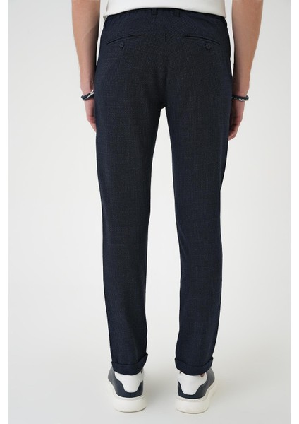 Comfort Fit Beli Lastikli Pötikareli Casuel Lacivert 2 Pantolon P 1149 indirimleri