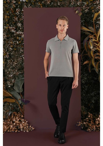 P 1131 Slim Fit Siyah Spor Pantolon