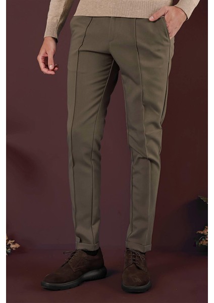 P 1130 Slim Fit Bej Spor Pantolon modelleri