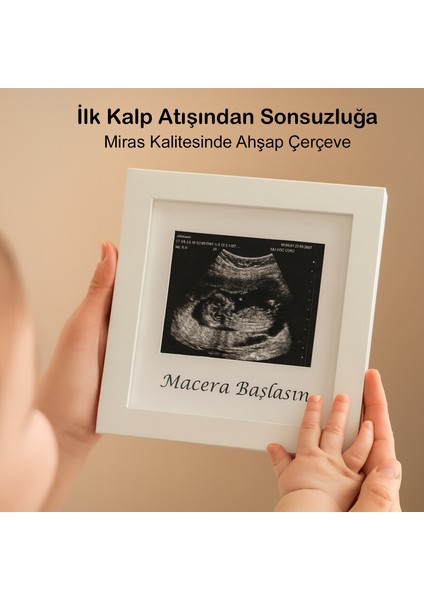 Bebek Ultrason Fotoğraf Çerçevesi 3'lü Triemester, Sonogram Anı Çerçevesi, Yeni Anne Hamile Hediyesi indirimleri