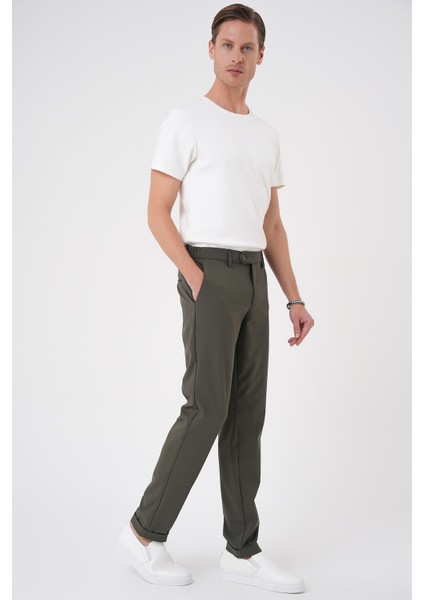 Comfort Fit Beli Lastikli Haki Jogger Pantolon P 1184 fiyatları