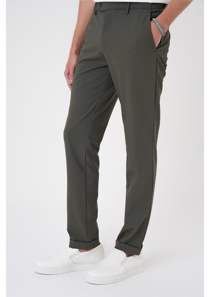 Comfort Fit Beli Lastikli Haki Jogger Pantolon P 1184 indirimleri