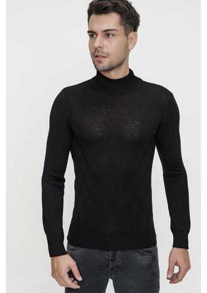 Tr 838 Siyah Balıkçı Triko