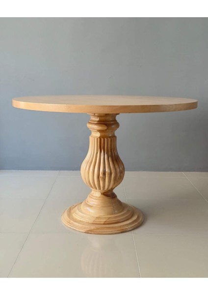 Balerin Masa Takımı, Masif Ahşap Ayaklı Yuvarlak Klasik Masa Takımı modelleri