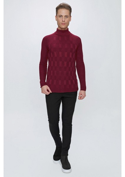 Tr 852 Slim Fit Bordo Klasik Triko indirimleri