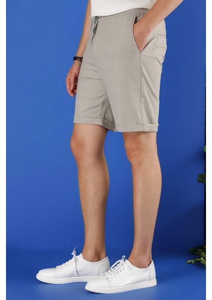 033 Slim Fit Gri Bermuda fırsatları