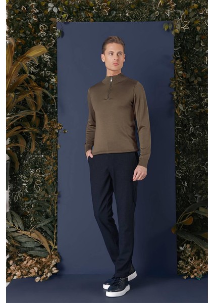 Tr 861 Slim Fit Tütün Klasik Triko indirimleri