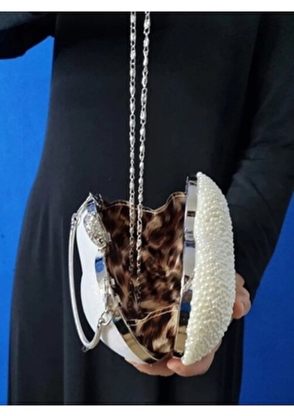 Kadın Abiye Kalpli Taşlı Abiye Çantası fırsatları