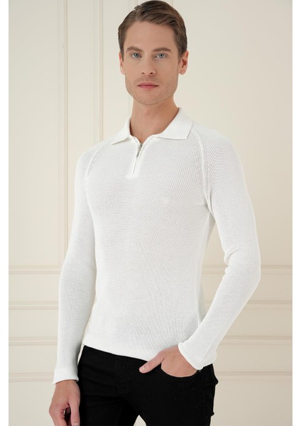 Tr 878 Triko Slim Fit Ekru Basic fiyatları