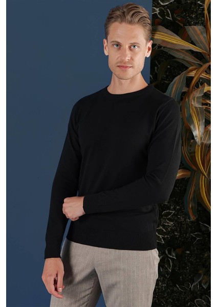 Tr 858 Slim Fit Siyah Klasik Triko fiyatları