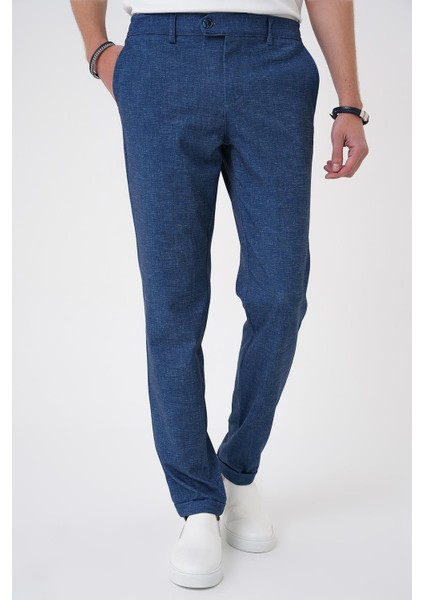 Comfort Fit Kırçıllı Beli Lastikli Gece Mavisi Jogger Pantolon P 1176 fırsatları